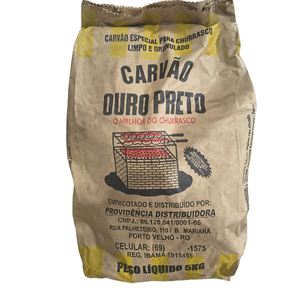 Carvão Ouro Preto Pacote 5KG